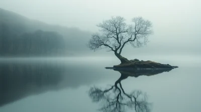 Misty Lake District Tree