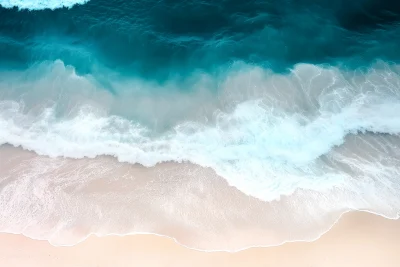 Ocean Waves on White Sand Beach