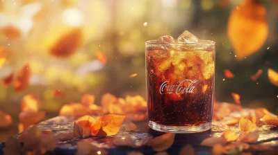 Autumn Leaves and Refreshing Drink