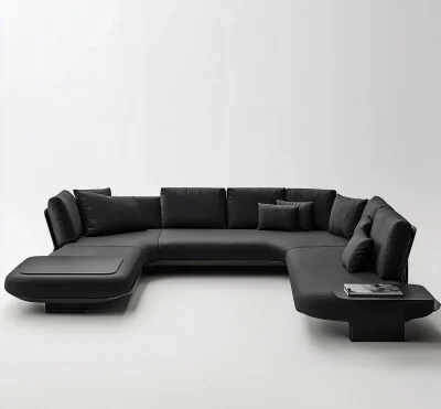 Modern Sofa with Integrated Coffee Table