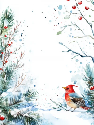 Winter Christmas Watercolor Paper