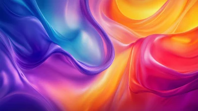 Colorful Wavy Lines Abstract Background