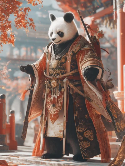 Giant Panda General in Hanfu