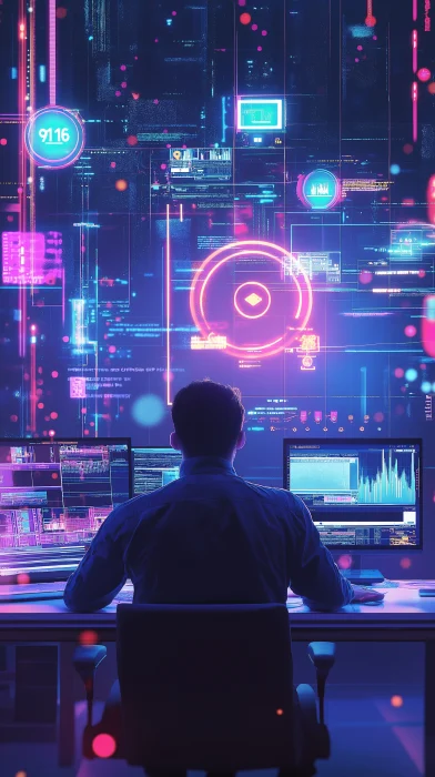 Futuristic Content Creation Workspace