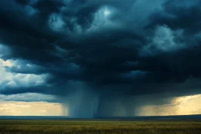 Dramatic Thunderstorm over Plains