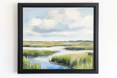 Coastal Marshlands Oil Painting