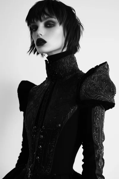 Goth Minimal Armor Fashion Editorial