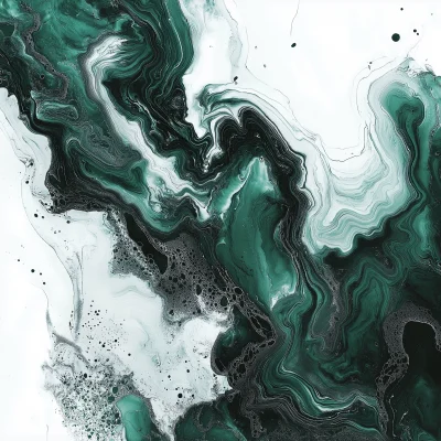 Green Marble Abstract