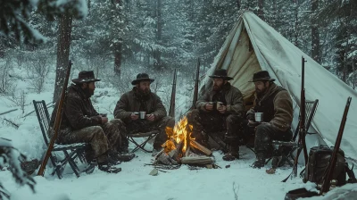 Winter Camping in Colorado, 1883