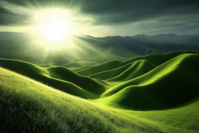 Sunlit Grass Hills