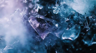 Minimalistic Oracle Cards and Quartz on Table