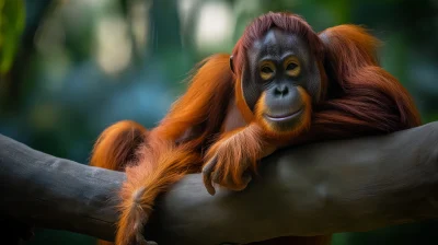 Sumatran Orangutan in Jungle