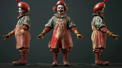 Digital 3D Circus Clown Character Design