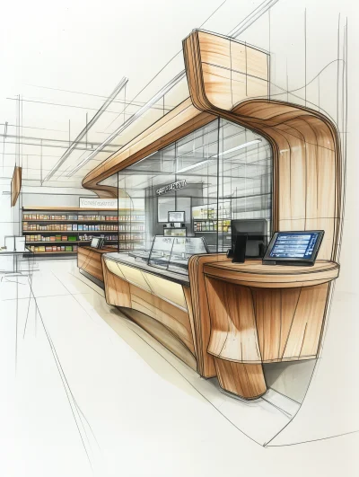 Futuristic Grocery Store Layout