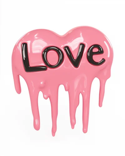 Inflated Pink Love Letters