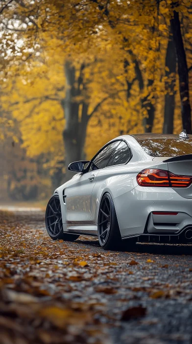 White BMW M4 F82 with GT spoiler