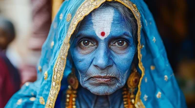 Indian Woman as Krishna