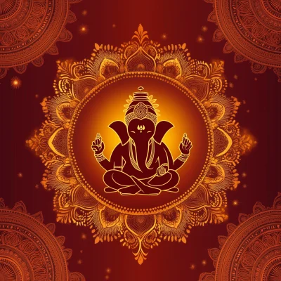 Ganpati Inspired Festive Instagram Background