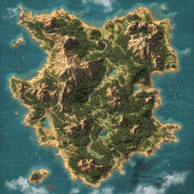 Large Island Jungle Map