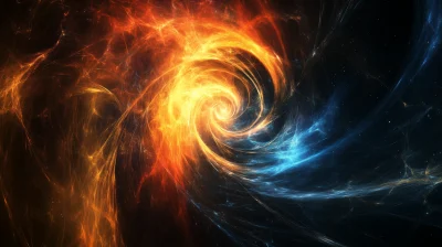 Abstract Aura Vortex in Space