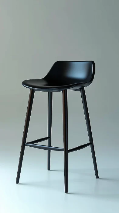 Contemporary Black Bar Stool