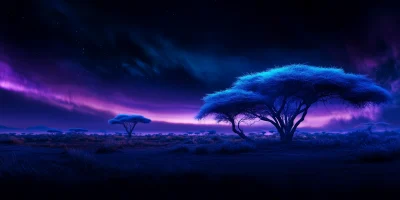 Savanna Night Landscape