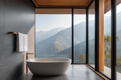 Minimalist Bathroom in the Himalayas