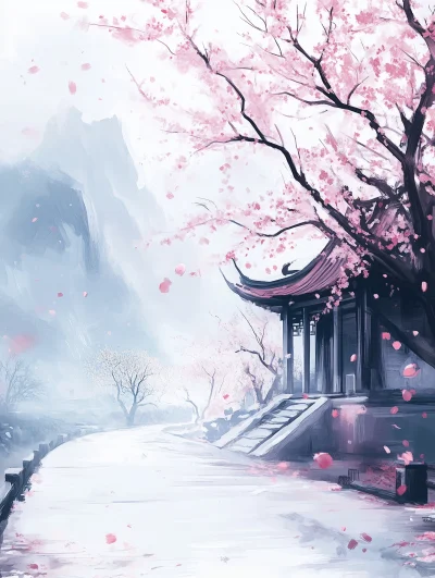 Apricot Blossom in Ancient Chinese Style