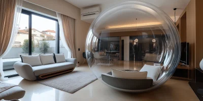 Glass Bubble in Modern Space