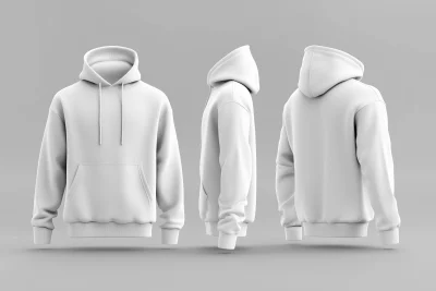 White Plain Hoodie Mockup