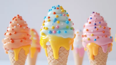 Colorful Ice Cream Stick