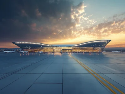 Hiper-realistic Airport Exterior