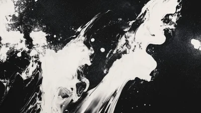 White on Black Grunge Header Poster