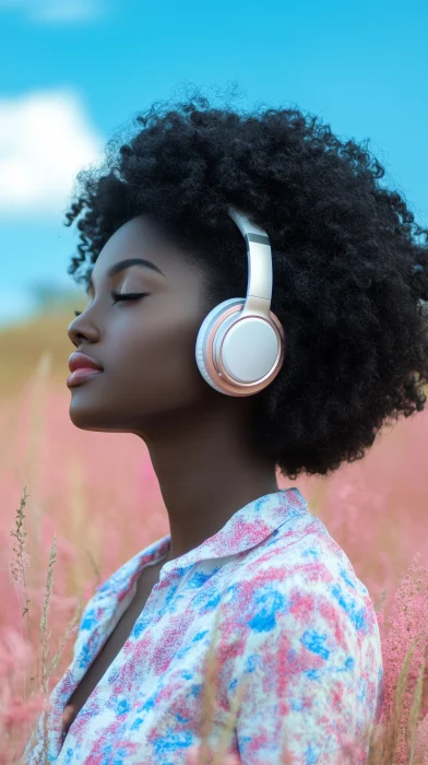 Woman Listening to Music