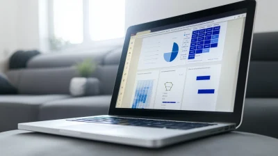 Website Traffic Analytics on Laptop Screen