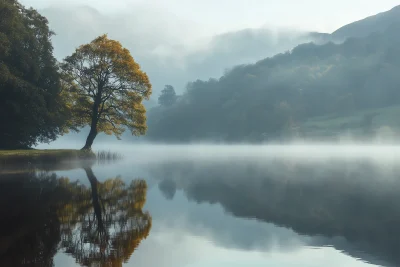 Morning Mist on English Lake