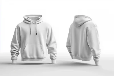 Plain White Hoodie Mockup