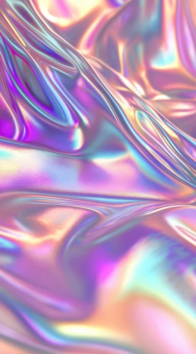 Iridescent Liquid Metal Background