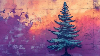 Graffiti Pine Tree