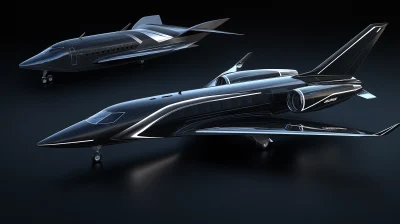 Luxurious Hydrogen Business Jet Schematics