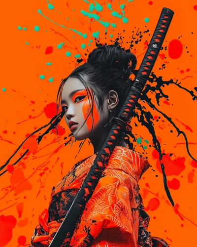 Hyperrealistic Geisha Illustration