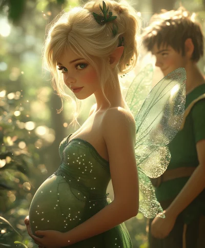 Tinkerbell in a Magical Forest