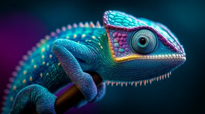 Galactic Chameleon Portrait