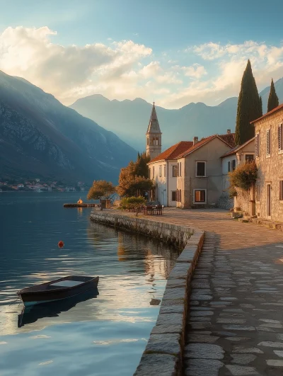 Perast Town in Montenegro