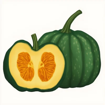 Green Pumpkins Vector Illustration