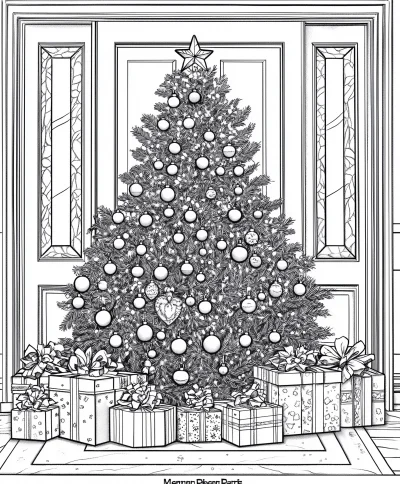 American Christmas Coloring Page