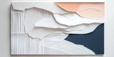 Abstract Collage on White Background