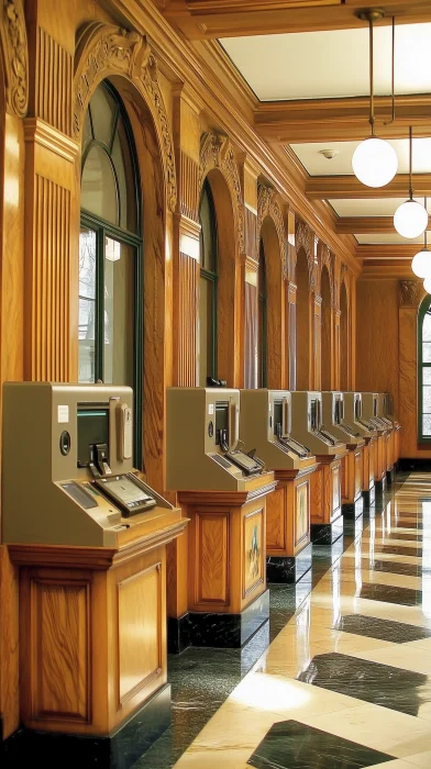 Empty Bank Counters