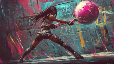 Futuristic Graffiti Game Concept Art