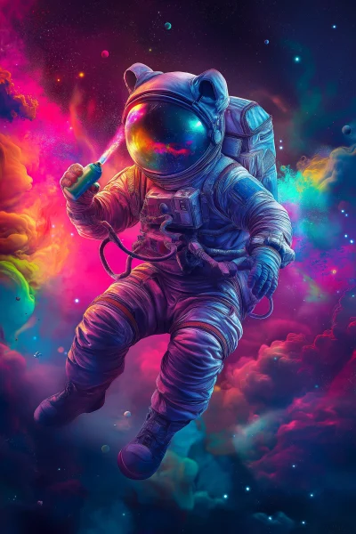 Colorful Space Rabbit